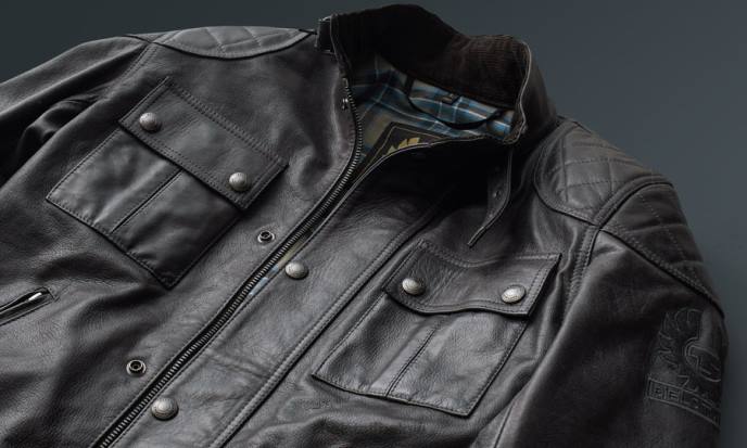 kleding handgewaxt leer granietgrijs Brooklands motorjas Heren Belstaff 624D441