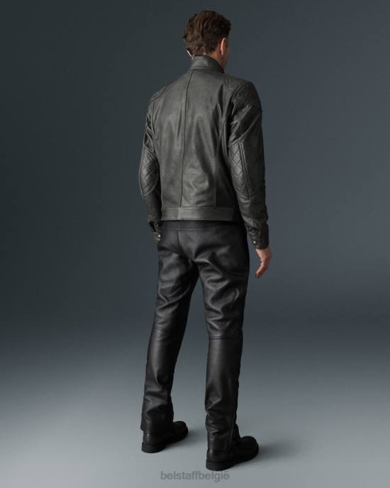 kleding handgewaxt leer granietgrijs Brooklands motorjas Heren Belstaff 624D441