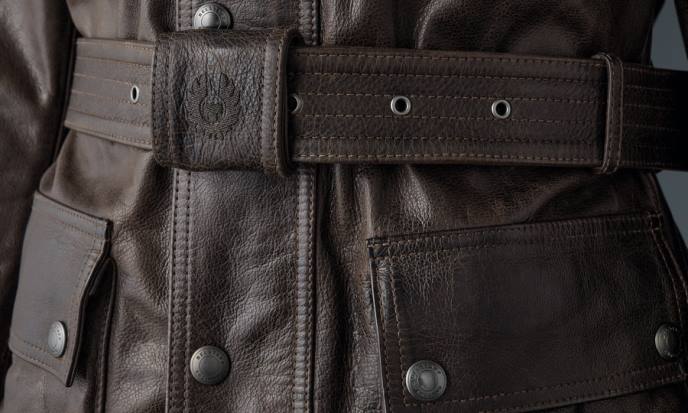 kleding handgewaxt leer zwartbruin Trimaster motorjas Heren Belstaff 624D433