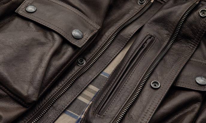 kleding handgewaxt leer zwartbruin Trimaster motorjas Heren Belstaff 624D433