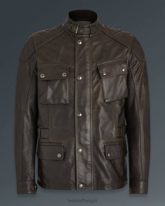 kleding handgewaxt leer zwartbruin turner motorjas Heren Belstaff 624D440