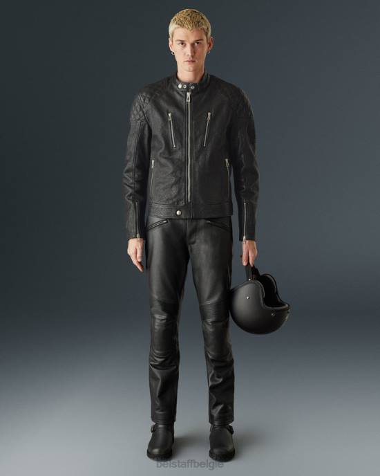 kleding kalfsleer zwart Cheetham motorjas Heren Belstaff 624D434