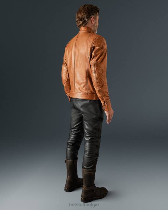kleding met de hand gewaxt leer verbrande cuero Brooklands motorjas Heren Belstaff 624D436
