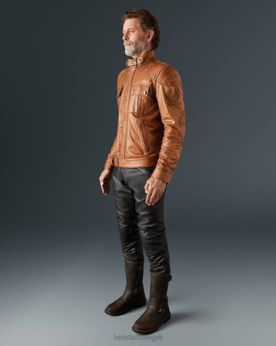 kleding met de hand gewaxt leer verbrande cuero Brooklands motorjas Heren Belstaff 624D436