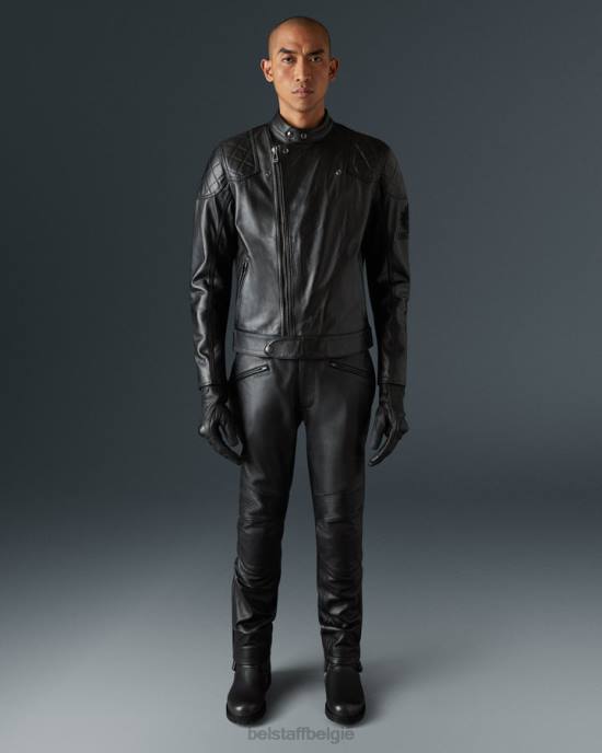 kleding stierenleer zwart klimop motorjas Heren Belstaff 624D432