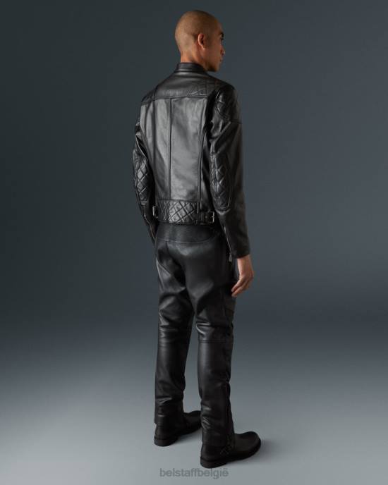 kleding stierenleer zwart klimop motorjas Heren Belstaff 624D432