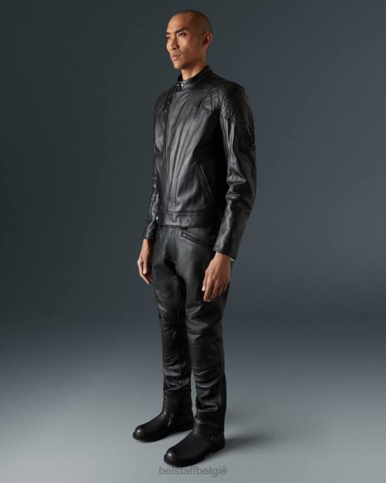 kleding stierenleer zwart klimop motorjas Heren Belstaff 624D432