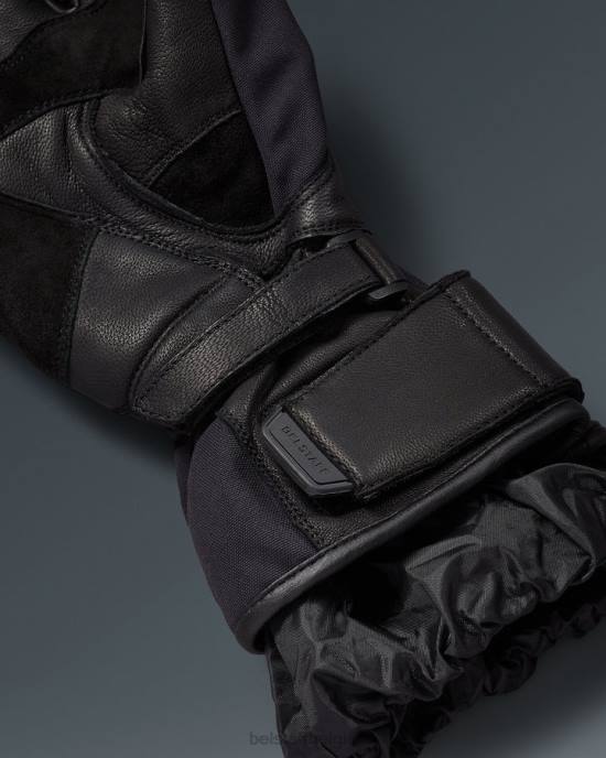 accessoire leer en cordura zwart kanon motorhandschoenen Heren Belstaff 624D461