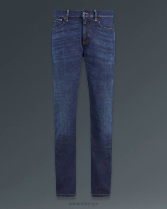 kleding Armalith stretchdenim, gewassen indigo populieren motorjeans Heren Belstaff 624D451