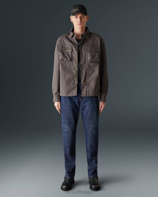 kleding Armalith stretchdenim, gewassen indigo populieren motorjeans Heren Belstaff 624D451