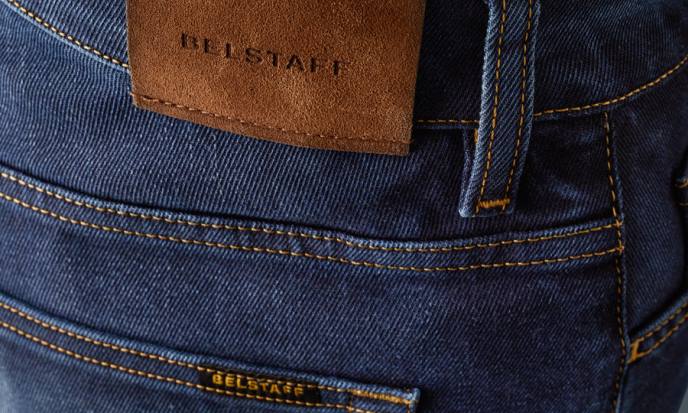kleding Armalith stretchdenim, gewassen indigo populieren motorjeans Heren Belstaff 624D451