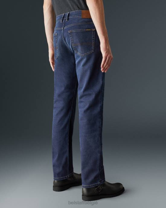 kleding Armalith stretchdenim, gewassen indigo populieren motorjeans Heren Belstaff 624D451