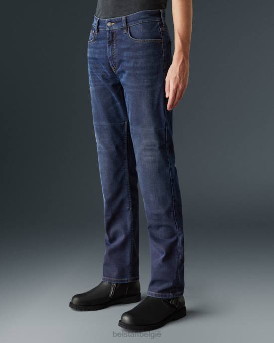 kleding Armalith stretchdenim, gewassen indigo populieren motorjeans Heren Belstaff 624D451