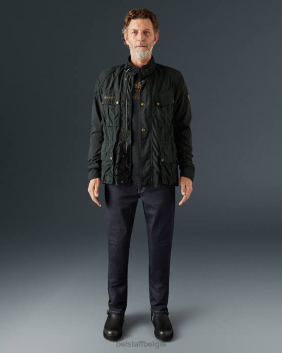 kleding Armalith stretchdenim indigo populieren motorjeans Heren Belstaff 624D450