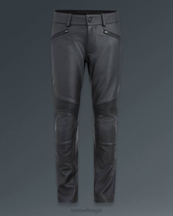 kleding structuurleer zwart McGregor motorbroek Heren Belstaff 624D449