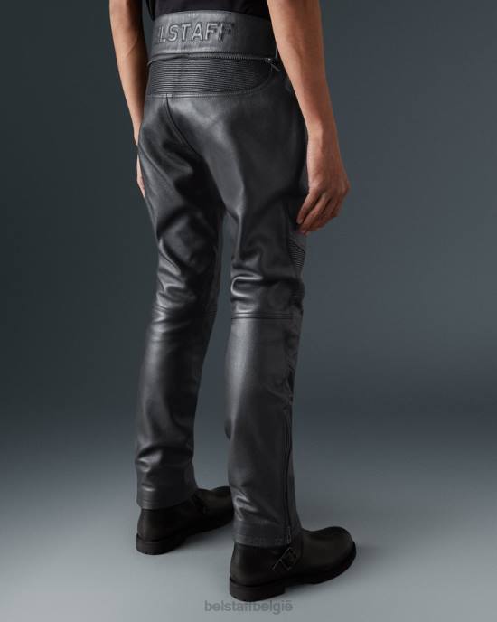 kleding structuurleer zwart McGregor motorbroek Heren Belstaff 624D449