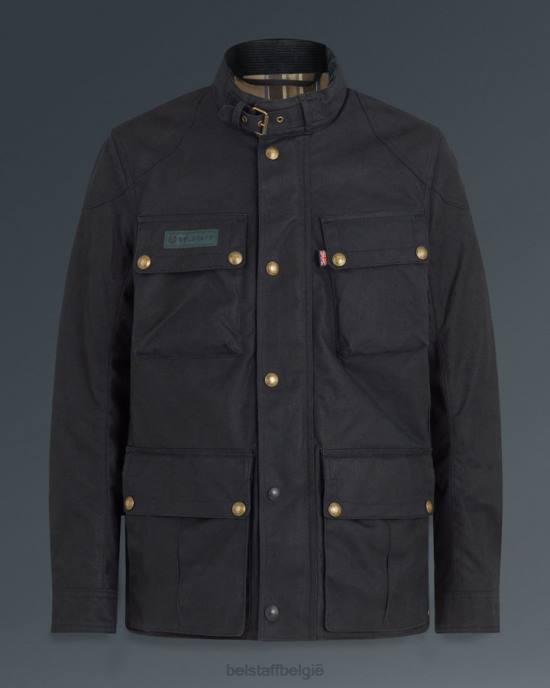 kleding hennep/gerecycled polyester/biologisch katoenmix zwart Ecomaster-jas Heren Belstaff 624D442