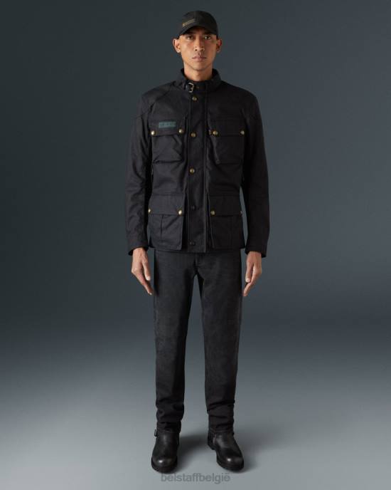 kleding hennep/gerecycled polyester/biologisch katoenmix zwart Ecomaster-jas Heren Belstaff 624D442