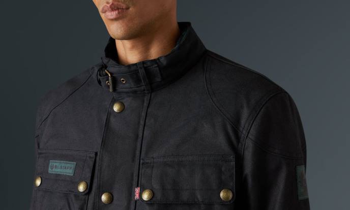 kleding hennep/gerecycled polyester/biologisch katoenmix zwart Ecomaster-jas Heren Belstaff 624D442