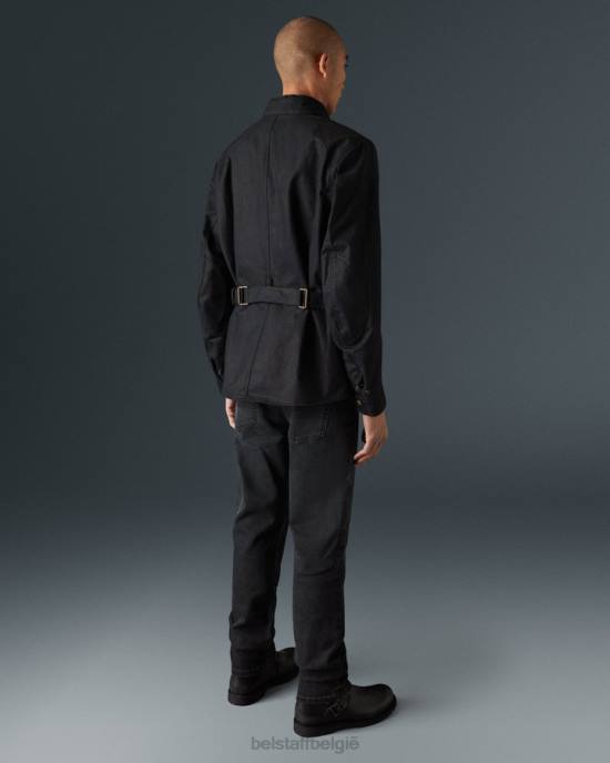 kleding hennep/gerecycled polyester/biologisch katoenmix zwart Ecomaster-jas Heren Belstaff 624D442