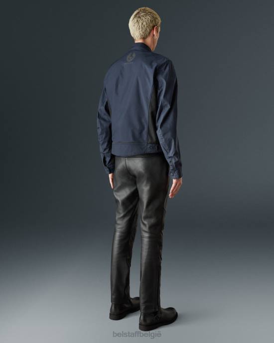 kleding technisch nylon donker marineblauw tempel motorjas Heren Belstaff 624D444
