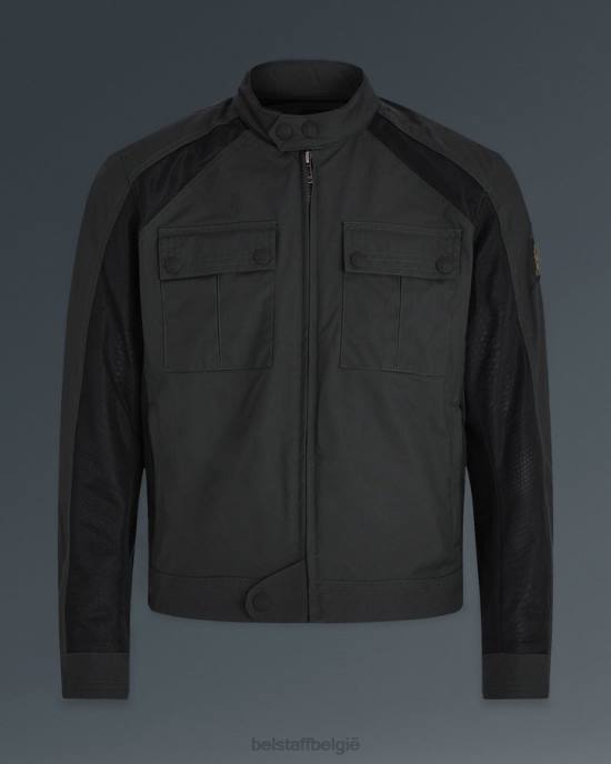 kleding technisch nylon militair groen tempel motorjas Heren Belstaff 624D445
