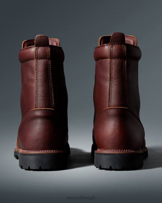 schoen getrommeld leer bruin motorlaarzen oplossen Heren Belstaff 624D455