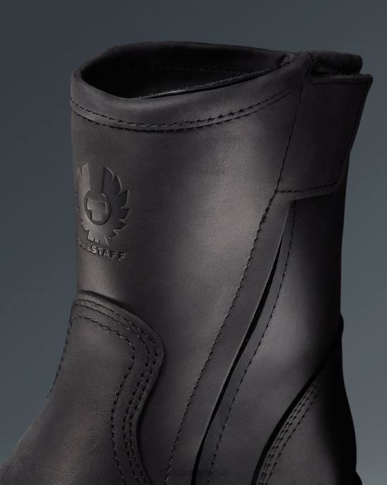 schoen structuurleer zwart duur motorlaarzen Heren Belstaff 624D458