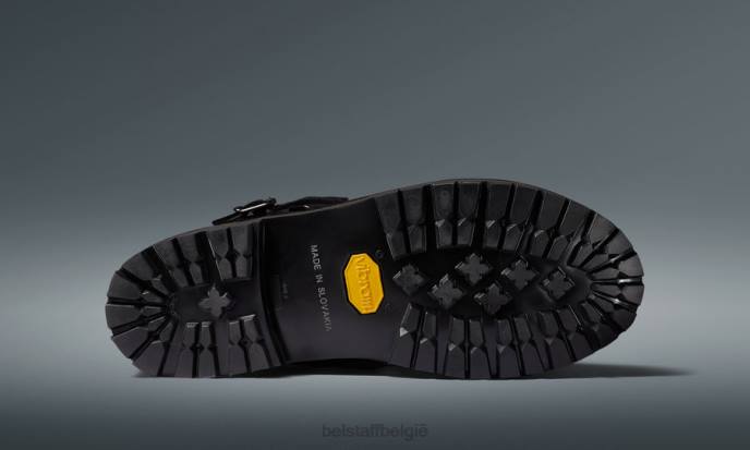 schoen structuurleer zwart uithoudingsvermogen motorlaarzen Heren Belstaff 624D457
