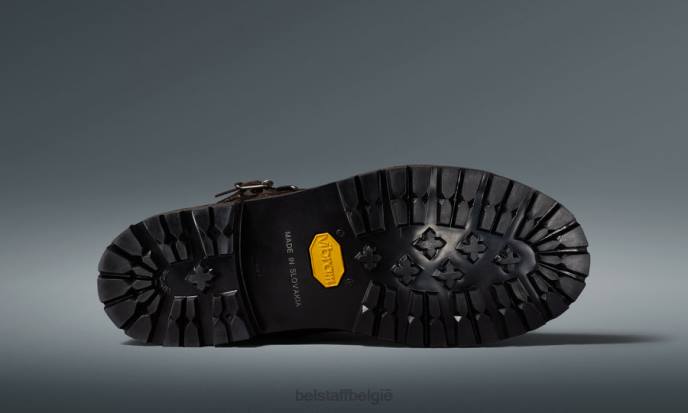 schoen structuurleer zwartbruin uithoudingsvermogen motorlaarzen Heren Belstaff 624D454