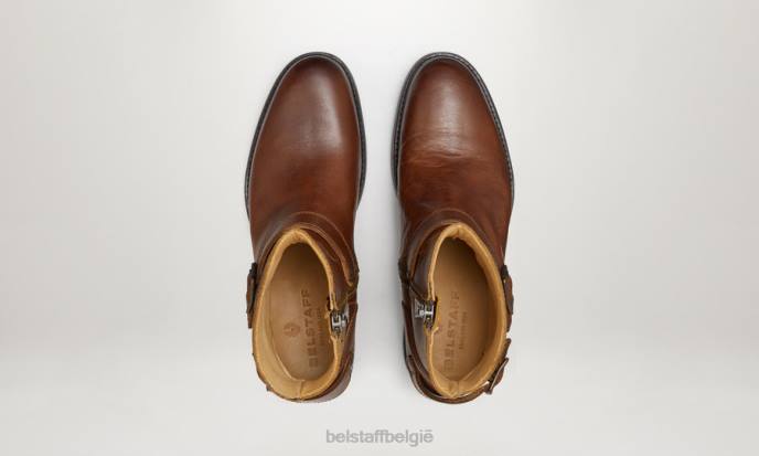 schoen kalfsleer cognac Trimaster laarzen met ritssluiting Heren Belstaff 624D347