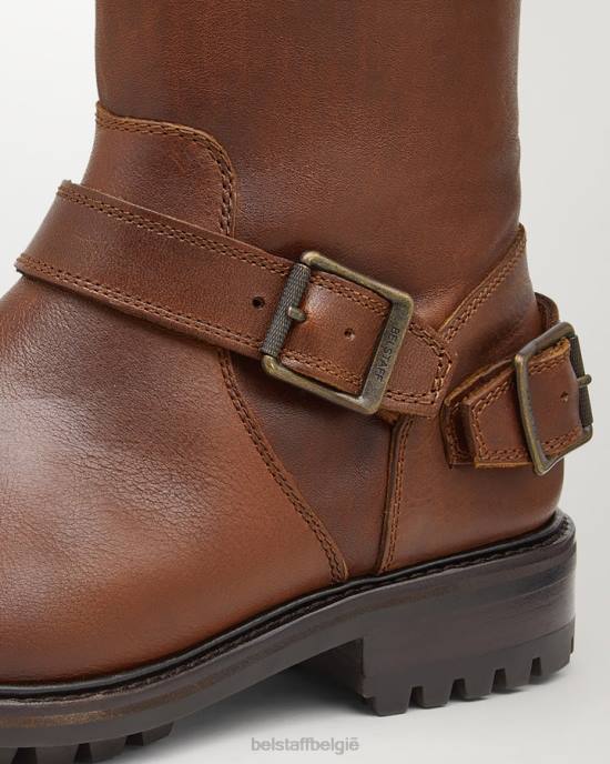 schoen kalfsleer cognac Trimaster laarzen met ritssluiting Heren Belstaff 624D347