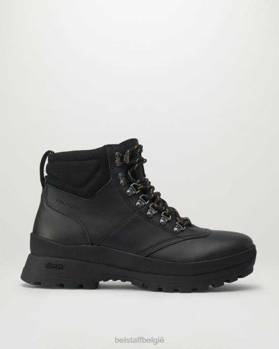 schoen kalfsleer zwart wandelschoenen in elkaar zetten Heren Belstaff 624D340