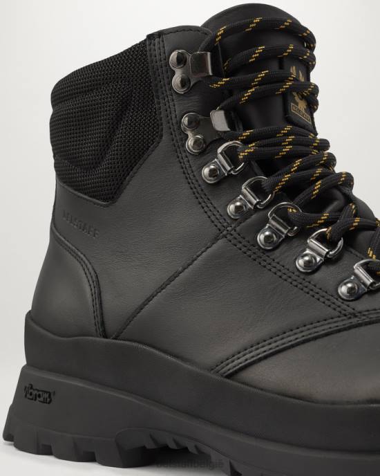 schoen kalfsleer zwart wandelschoenen in elkaar zetten Heren Belstaff 624D340