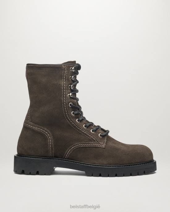schoen zijdeachtige suède steen Marshall veterlaarzen Heren Belstaff 624D341