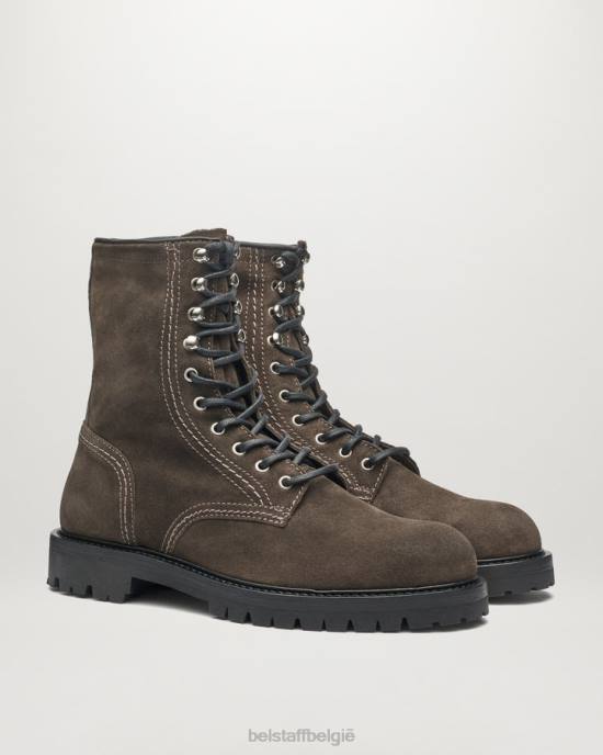 schoen zijdeachtige suède steen Marshall veterlaarzen Heren Belstaff 624D341