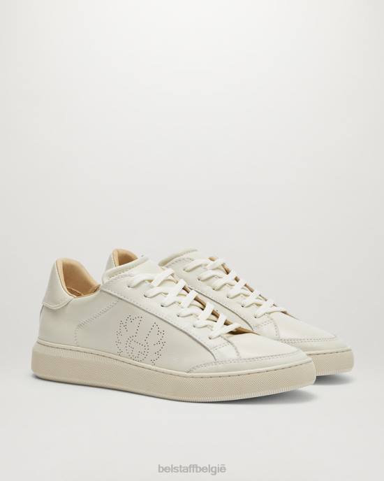 schoen glad leer schoon wit lage sneakers volgen Heren Belstaff 624D356