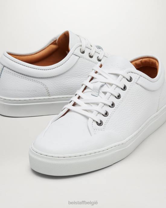 schoen kalfsleer gebroken wit rally lage sneakers Heren Belstaff 624D355