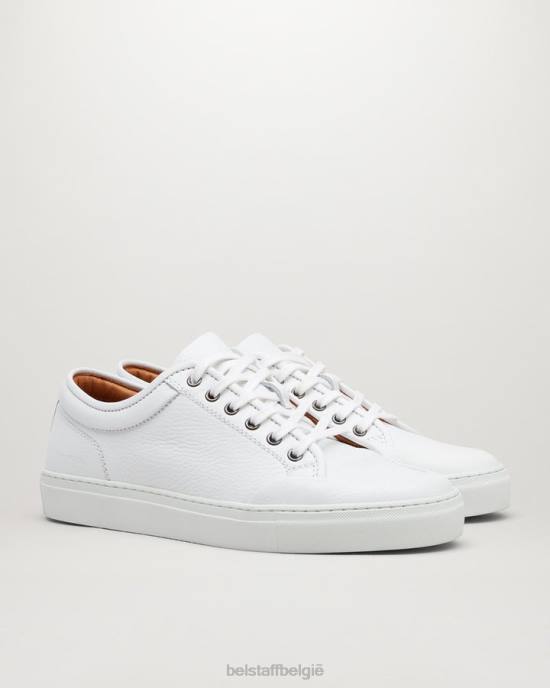schoen kalfsleer gebroken wit rally lage sneakers Heren Belstaff 624D355