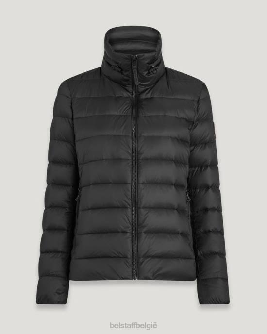 kleding dons gevuld nylon zwart jas optillen vrouwen Belstaff 624D486