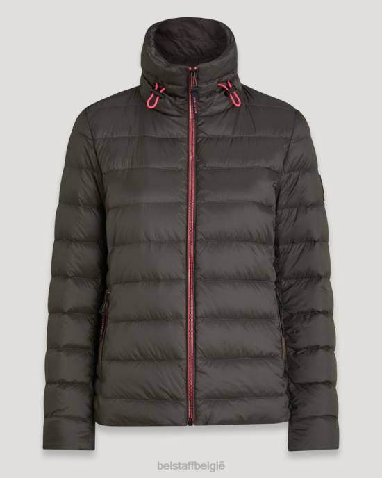 kleding donsgevuld nylon granietgrijs/neonroze flash-lift jas vrouwen Belstaff 624D489