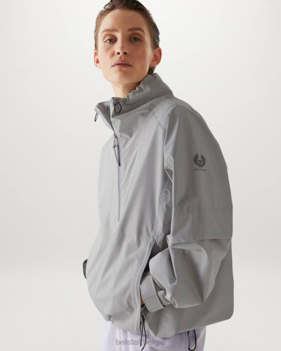 kleding gore-tex infinium parelgrijs raket jas vrouwen Belstaff 624D490