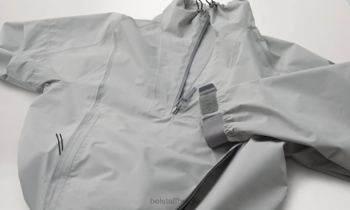 kleding gore-tex infinium parelgrijs raket jas vrouwen Belstaff 624D490