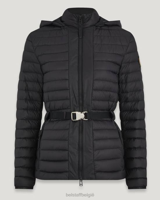 kleding ultra lichtgewicht dons zwart kosmos jas vrouwen Belstaff 624D487