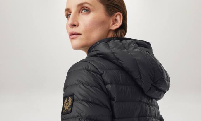 kleding ultra lichtgewicht dons zwart kosmos jas vrouwen Belstaff 624D487