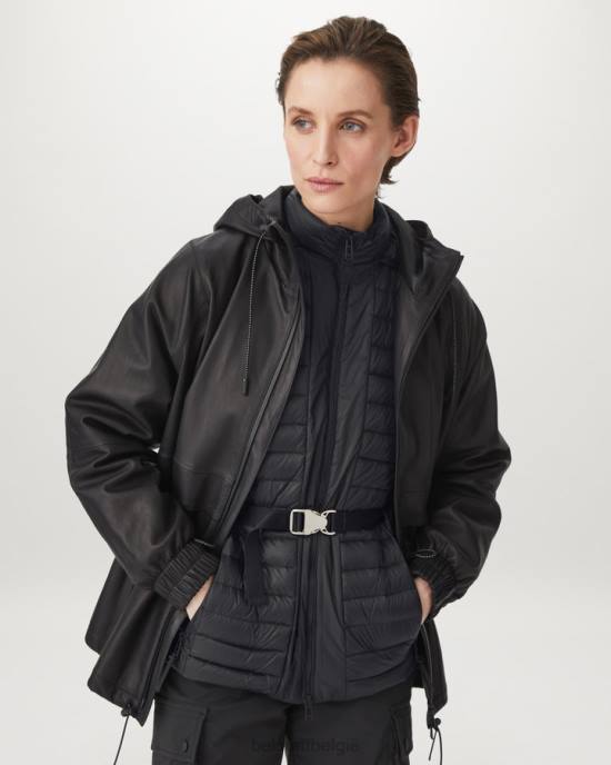kleding ultra lichtgewicht dons zwart kosmos jas vrouwen Belstaff 624D487