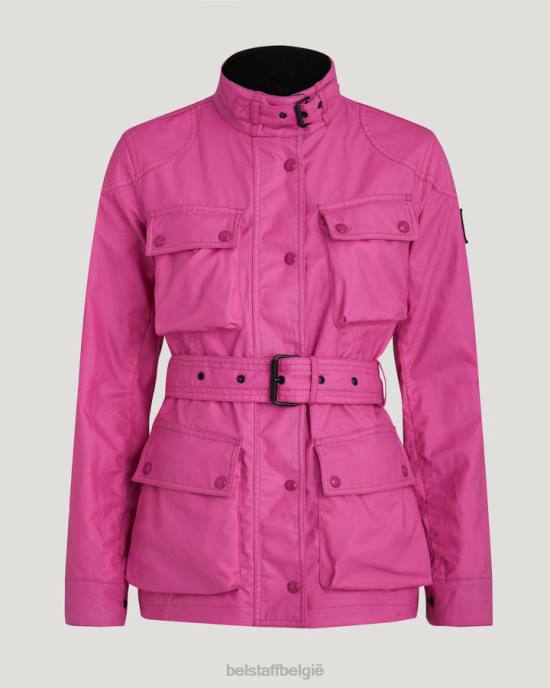 kleding gewaxt katoen fuchsia roze flash-trialmaster-jack vrouwen Belstaff 624D476