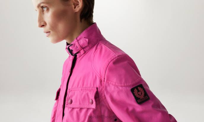 kleding gewaxt katoen fuchsia roze flash-trialmaster-jack vrouwen Belstaff 624D476