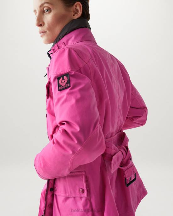 kleding gewaxt katoen fuchsia roze flash-trialmaster-jack vrouwen Belstaff 624D476