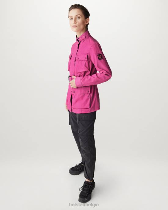 kleding gewaxt katoen fuchsia roze flash-trialmaster-jack vrouwen Belstaff 624D476